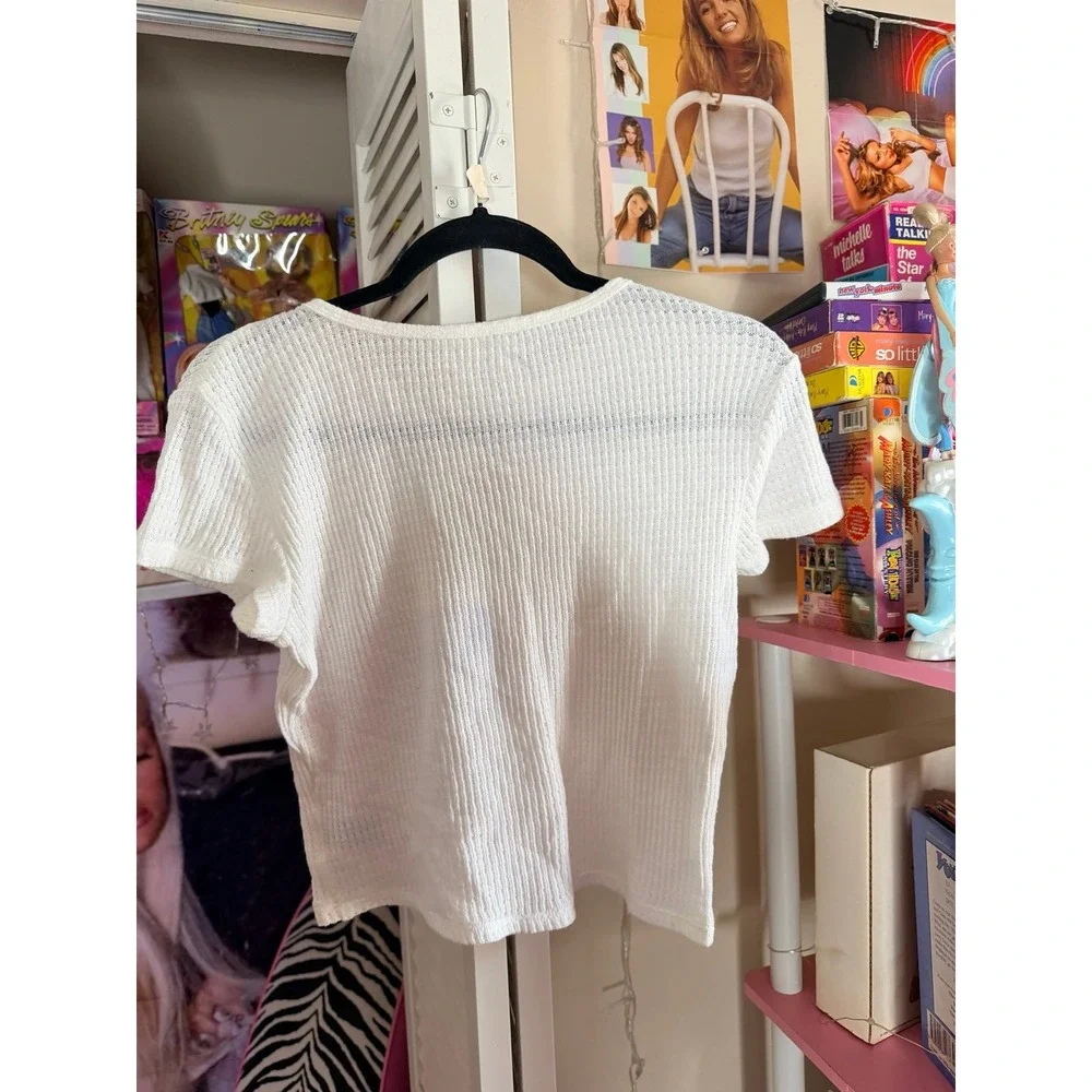 American Eagle Cream‎ Size Medium crop top - Picture 6 of 8